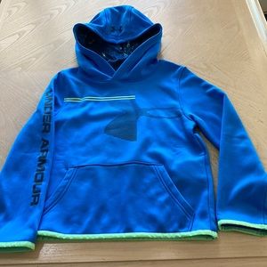Under Armour, boys blue jacket gear, size 6-8, hood with front pocket